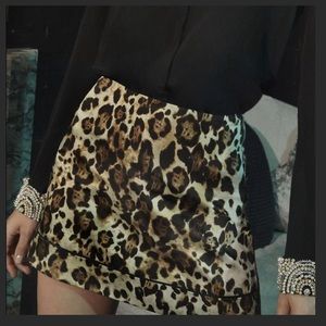 Alexis Rami Animal- print mini skirt